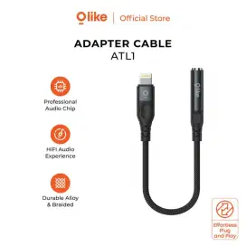 Olike Converter Konektor Aux Lightning to Jack Aux iPhone