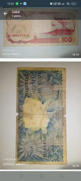 Jual uang kertas lama