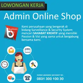 LOWONGAN KERJA ACCOUNTING / ADMIN ONLINE / DESAIN GRAFIS