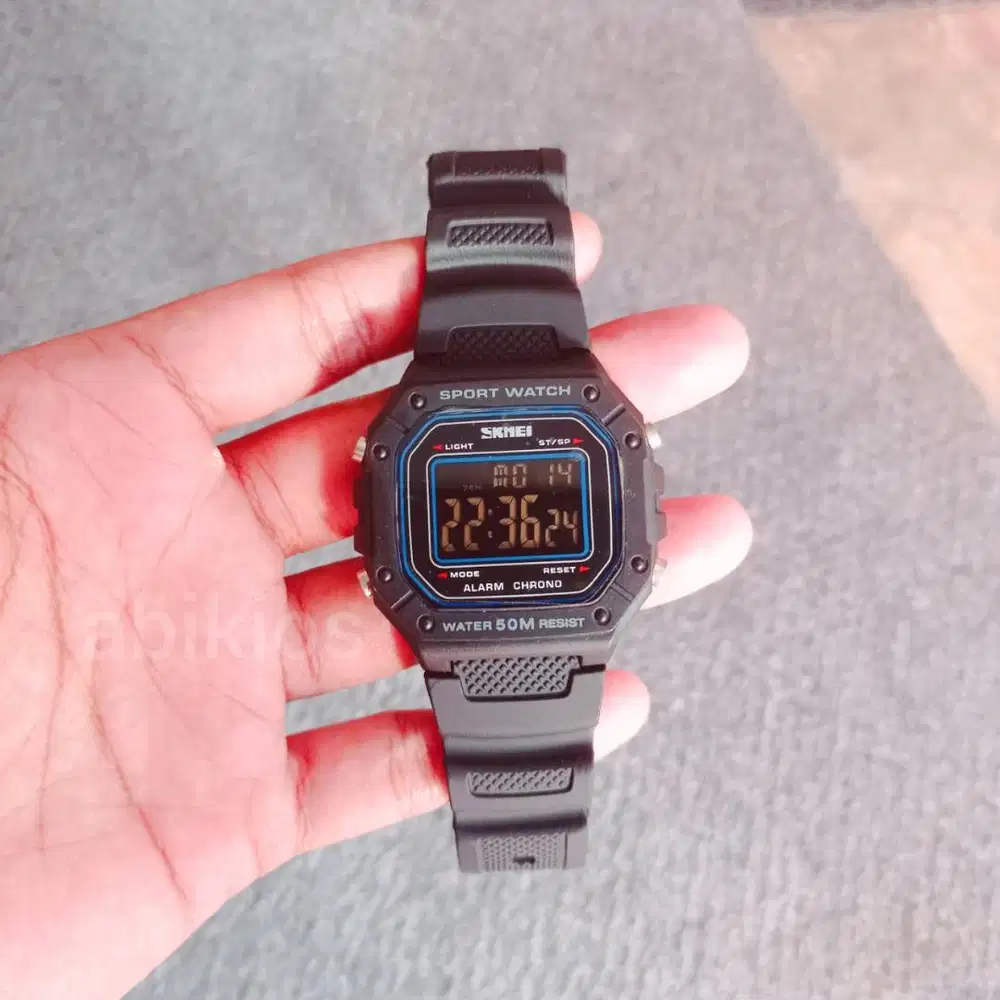 jam tangan good simpel ab1496 black sporty