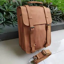 Di obral paket 3 pcs tas selempang  kulit sapi kerja laptop