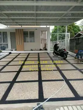 Lantai batu sikat motif