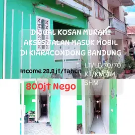 dijual rumah kosan masuk mobil di Kiaracondong