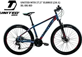 UNITED 27.5 ELBRUZ Shimano 21sp full alloy Inner cable Fork Lock