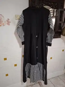 Maxy wanita Gamis kotak Hitam