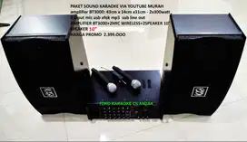 PAKET SOUND KARAOKE VIA YOUTUBE MURAH amplifier BT3000: 43cm x 14cm x