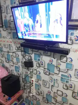 TV Led digital Polytron 32 inci soundbar+subwofer TV+remot+breket aja