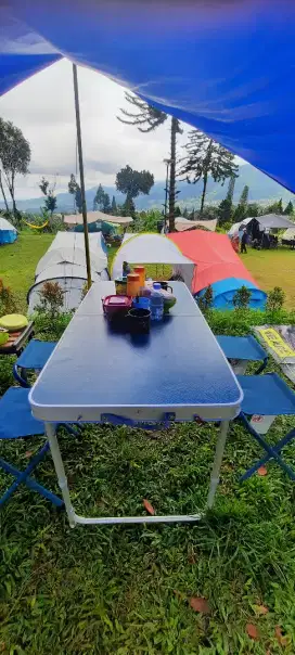 Meja lipat decathlon meja camping kursi camping
