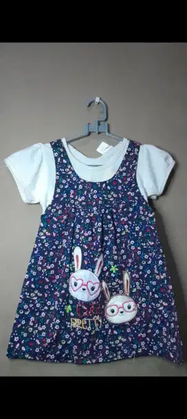 dress rompi anak perempuan 1-2 tahun