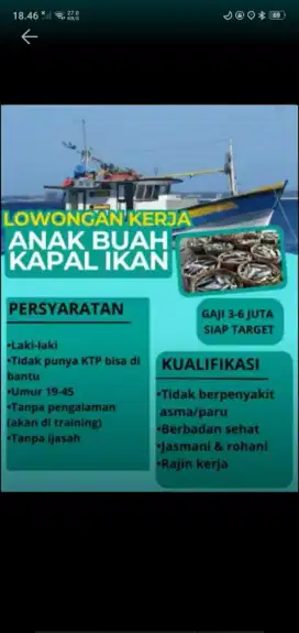 lowongan anak buah kapal