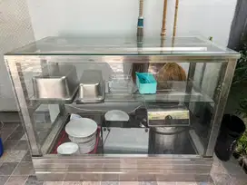 Display makanan + perlengkapan komplit cocok untuk NASI PADANG