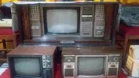 Jual aneka Tv Kayu Jadul dan non kayu. Vintage/lawas