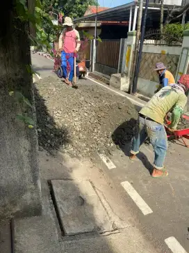 Aspal hotmix jalan beton land clearing
