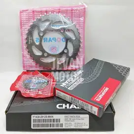 Jual 1 set rantai untuk motor new jupiter mx 14/38