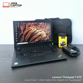 Lenovo Thinkpad T470 Touchscreen Core i5 RAM 16GB Laptop Second Bekas