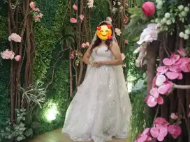 Jual gaun pengantin dan mahkota. 2000.000