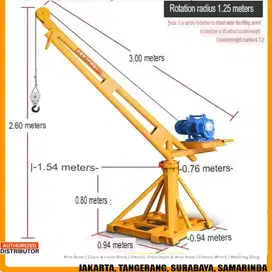 Dutec Mini Crane / Derek Listrik / Katrol / Kerekan Lifting Crane List