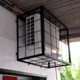 Kerangkeng tutup AC outdoor satuan