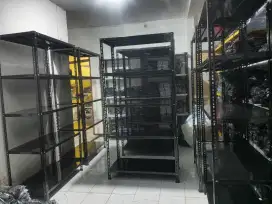 rak besi warna hitam siap kirim wilayah bandung