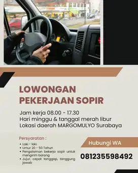 LOWONGAN PEKERJAAN SOPIR