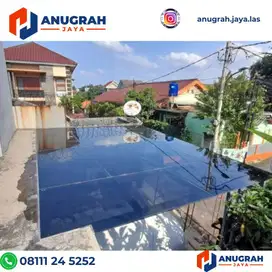 Kanopi Kaca Laminated Tempered Polos Ryben 5+5