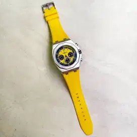 Jam Tangan Sport Chronograph Muniti Royal Oak Chronograph Yellow Dial