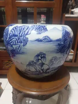 Pot antik biru putih