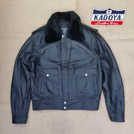Kadoya JPN Jaket Kulit Bomber Pilot G1 Leather Jacket