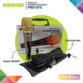 Mic Shure Condenser Kabel dengan Baterai | Shure PRO 87C