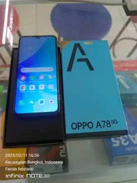 Oppo A78 5g 8/128 bekas fullset normal bisa Tukar Tambah