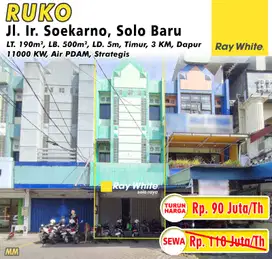 Disewakan Ruko Jl. Ir. Soekarno Solo Baru