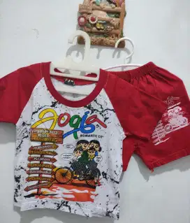 Stelan anak cowo celana pendek motif jogjakarta