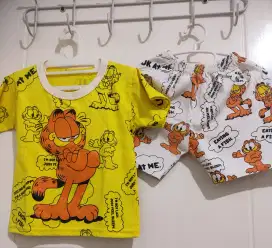 Stelan anak Garfield celana pendek unisex