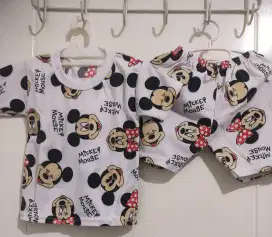 Stelan anak celana pendek motif mickey mouse unisex