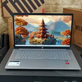 Laptop second murah HP 17 RYZEN 5 5500U RAM 16GB SSD 512Gb layar lebar