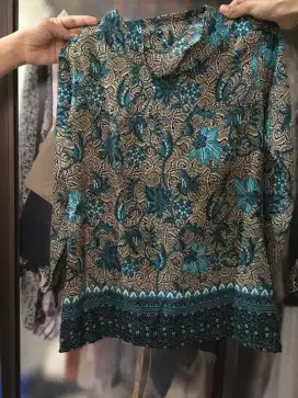 Baju batik hijau biru