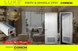 Pintu Kamar Mandi UPVC Conch High Quality ( Free Survey & Pemasangan )