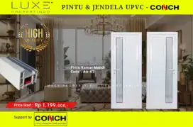 Pintu Kamar Mandi UPVC Conch High Quality ( Free Survey & Pemasangan )