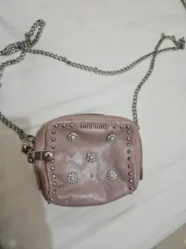 Miu miu crossbody chain leather