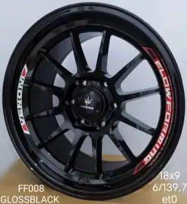 Velg Venom Flow Forming Ring 18x9 pcd 6/139,7 et.0
Warna, GLOSSBLACK