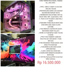 1 set PC gaming High end & monitor 32 inch Samsung Curved