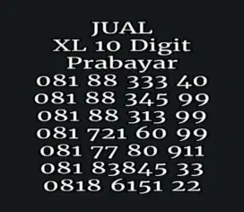 XL 10 digit prabayar isi pulsa biasa