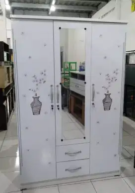 Lemari baju 3pintu banyak raknya + GRATIS ONGKIR