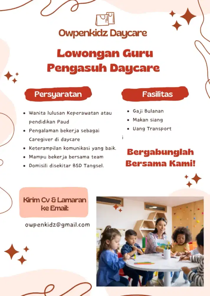 Lowongan Guru Pengasuh Daycare