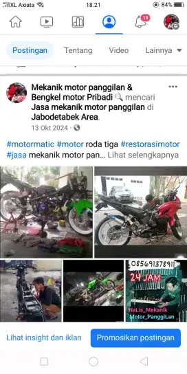 Jasa mekanik motor panggilan 24jam JABODETABEK