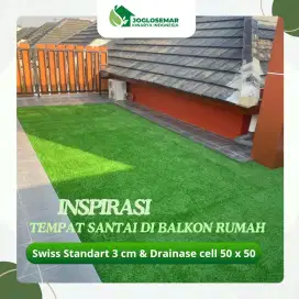Rumput Sintetis untuk balkon atau Rooftop