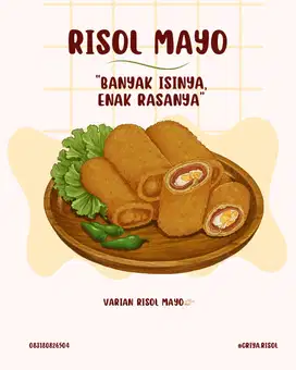 RISOL MAYO DAN AYAM SUWIR