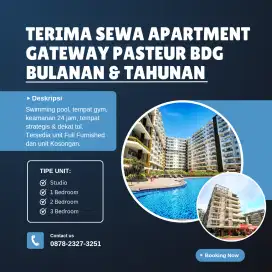 Sewa Bulanan/Tahunan - Studio, 1 Bed, 2 Bed Apartment Gateway Pasteur