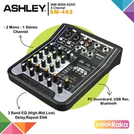 Mini Mixer Audio 4 Channel Soundcard | Ashley SM-402