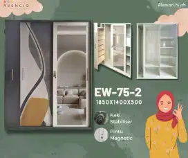 Lemari pakaian besi×rak hijab